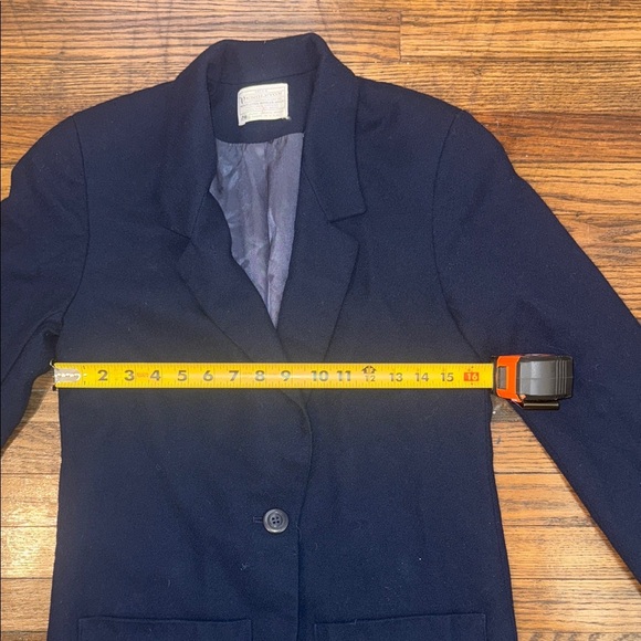 Vintage Pendleton Wool Blazer Navy Blue Single Button Jacket Women’s - Picture 5 of 11